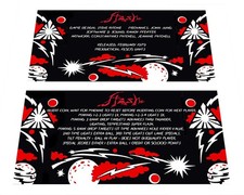 Williams Flash Pinball Custom Apron Instruction Cards picture