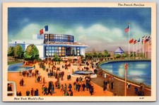 NY Worlds Fair 1939 Linen Postcard The French Pavilion picture