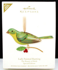 2012 Lady Painted Bunting Special Edition Hallmark Ornament - New In Box picture