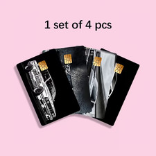 4pcs Automobile Series Series Credit Card Sticker Debit Skin Decal Cover picture