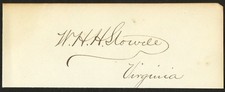 William Henry Harrison Stowell d1922 signed auto 2x5 cut House of Rep Virginia ^ picture
