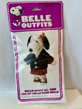 Vtg Peanuts Belle Outfits Clothing for 10” Plush Costume No. 9089 New Old Stock picture