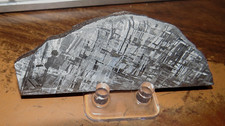 96 GM ETCHED GIBEON IRON METEORITE SLICE MUSEUM  GRADE  RING NAMIBIA AFRICA picture
