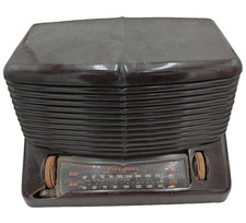 1948 Firestone Narrator 4-A-12 Bakelite AM FM Tube Table Radio Parts Repair USA picture