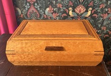 Vintage Art Deco Burl Maple Wood Gentleman’s Box / Cigar Humidor picture