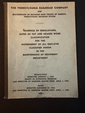 PRR Shop Crafts Union Agreement 1935 picture