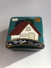 La Colmena wooden Enamel copper 2 inch square box for special gift picture