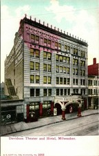 Milwaukee WI Davidson Theater and Hotel Postcard Unused (32349) picture