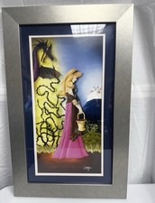 Disney Karin Arruda Framed Art Aurora Sleeping Beauty Maleficent 16x24 picture