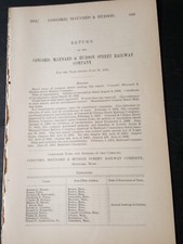 1913 railroad report CONCORD MAYNARD & HUDSON STREET RAILWAY Maynard Mass train picture