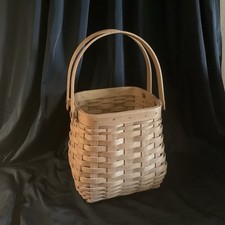 VINTAGE 2003 Longaberger Hand Made Woven Basket SIGNED RFM Good Condition picture
