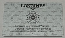 OEM Longines International Blank Guarantee Warranty Certificate Blank picture