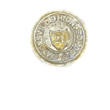 Catonsville High School Pin Medal Fob Charm Button Vintage 1940s Silver picture