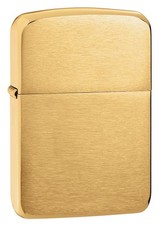 Zippo 1941 Replica Style Brushed Brass Lighter, Item 1941B, New In Box, picture