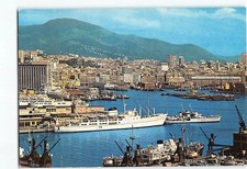 Postcard Panoramic View The Port Genoa Italy picture