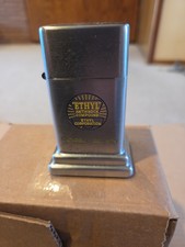 Vintage 1950s Zippo Barcroft Table Lighter Ethyl Antiknock Compound Oct 30, 1929 picture