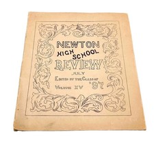 Antique 1897 Newton High School Review Massachusetts History Vol XV July Scarce picture