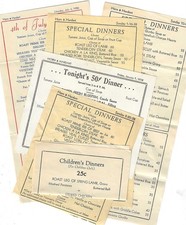 6 1930s Horn & Hardart Automat Menus Dinner Lot Philadelphia Restaurant Vintage picture