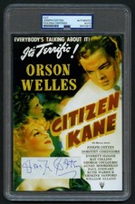 Joseph Cotten signed autograph 5.5x8 Actor: Citizen Kane Poster Custom Cut PSA picture
