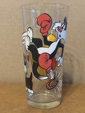 Vintage 1976 Looney Tunes PEPSI Hippity Hopper & Sylvester Drinking Glass picture