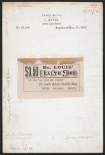 Photo:Newburg NY 1887 L Meyer Dr Louis Health Shoe Trademark Boots Shoes picture