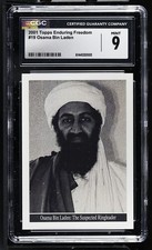 Topps 2001 Enduring Freedom #19 Osama Bin Laden CGC 9 MINT Suspected Ringleader picture