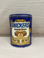 Vintage Antique Mars Snickers Candy Bar Metal Tin Can 32 Oz picture