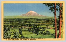 Postcard Mt Rainier National Park Mountain Vista from Highway 99 Washington WA picture
