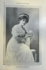 1910 Vintage Magazine Illustration Actress Sadie Weston picture