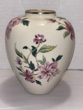 Vintage Lenox Barrington Collection 6.25” Ivory Gold Trim Flowers Floral Vase picture