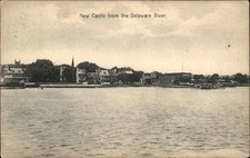 NEW CASTLE NEWCASTLE DELAWARE DE View from Delaware River Antique PC picture