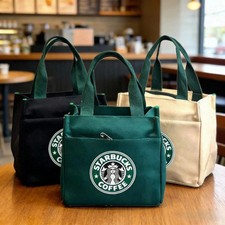 New Starbucks Canvas Tote Handy Lunch Bag Eco-friendly Tote Shopping Bags picture