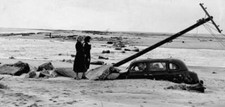 Damage caused by the New England Hurricane of 1938 aka Long Island .. Old Photo picture