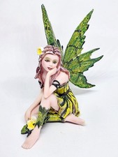 Playful Green Flower Fairy Figurine PacificTrading Polyresin Small 4