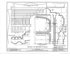 Brooklyn New York 1930s Johannes Van Nuyse House Archway Hall Detail Plan picture