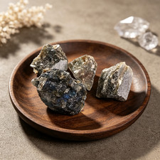 2PC Natural Raw Labradorite Rough Stones Mineral Specimen Furniture Decoration picture