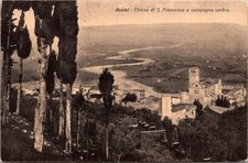 Assisi Italy Chiesa Di San Francesco E Campagna Umbra Scenic Postcard picture