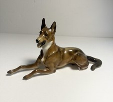 Vintage JHR German Shepherd Porcelain Dog Figurine Made In Germany Broken Leg picture