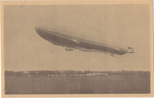 Antique German Zeppelin Airship Vintage Postcard Unposted Low Flyover Scene picture