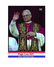 2025 Pope Leo XIV Trading Card - First American Pope picture