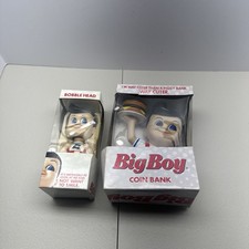 Big Boy Coin Bank & Bobble Head Bob's Big Boy Restaurant  New Pictures Show Both picture