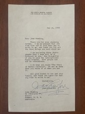 Hollywood Oscar Winner Joan Crawford Signed Autograph Signature Typed Letter picture