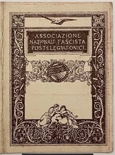 REGNO D’ITALIA ROMA ASSOCIAZIONE NAZIONALE POSTELEGRAFONICI TESSERA A.VII° 1929 picture