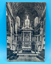 St. Paul's Cathedral London Choir Reredos Vintage RPPC Postcard Valentine's picture