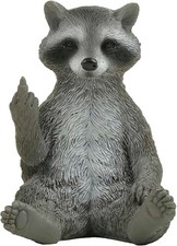 JFSM Rude Raccoon Figurine - Flipping The Bird/Giving The Middle Finger statue picture