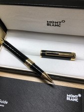 Montblanc Meisterstück Classic Black Gold Rollerball Pen with Box Writing Pen picture