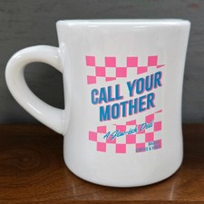 CALL YOUR MOTHER (A Jew-ish Deli) 12 oz Heavy Diner Mug - BAGELS COFFEE & VIBES picture