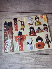 Handmade Mini Washi Japanese Paper Dolls Origami Craft Bookmark Kimono picture