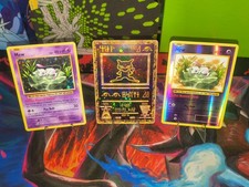 Pokemon TCG 3 NM MEW Cards. Ancient Mew Promo Both Holo & Rev Holo Mew XY Evo picture