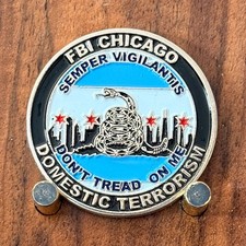 FBI Chicago Domestic Terrorism Law Enforcement Challenge Coin  M#20 picture